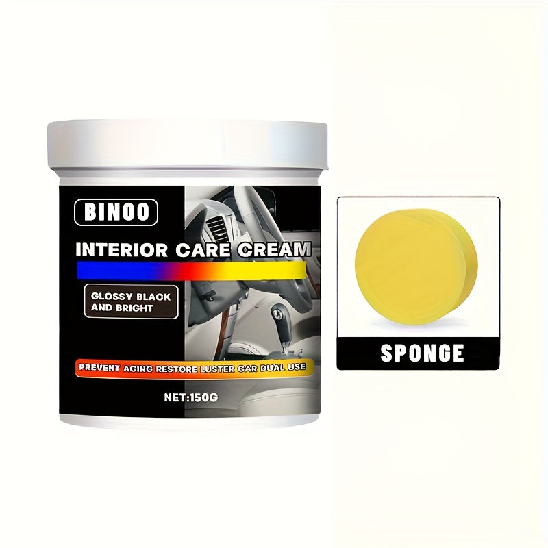 Crema de cuidado interior del coche con cera de recubrimiento nano y pasta restauradora de plástico 100g