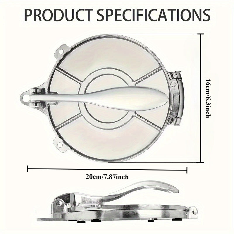 Alüminiy tortilla tayyorlagich, tortilla, pancake, taco, pizza, pelmeni, non xamir uchun