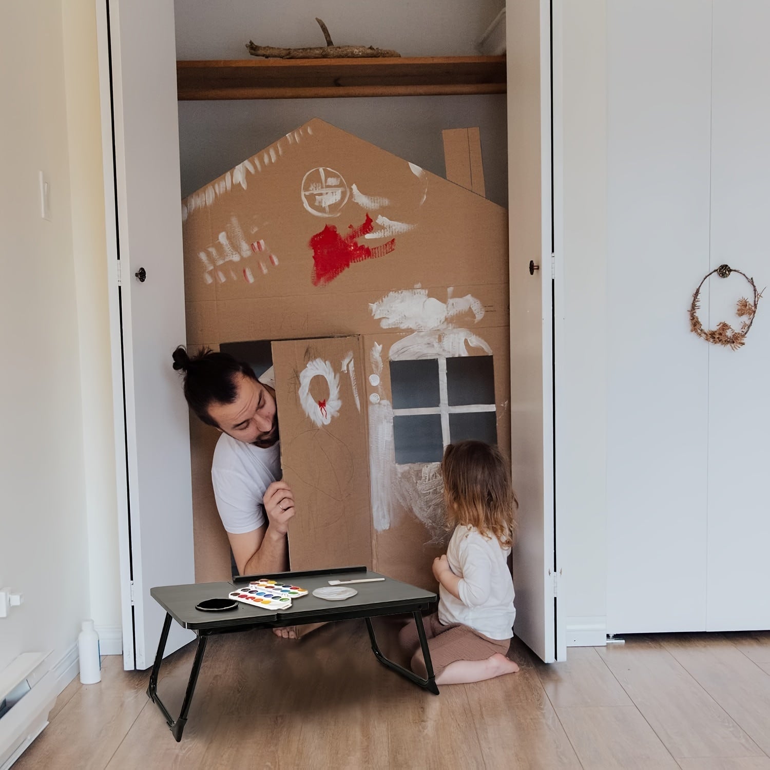 Mesa de cama para portátil plegable con portavasos, multiusos, para sofá, sofá, escritorio, bandeja para desayuno