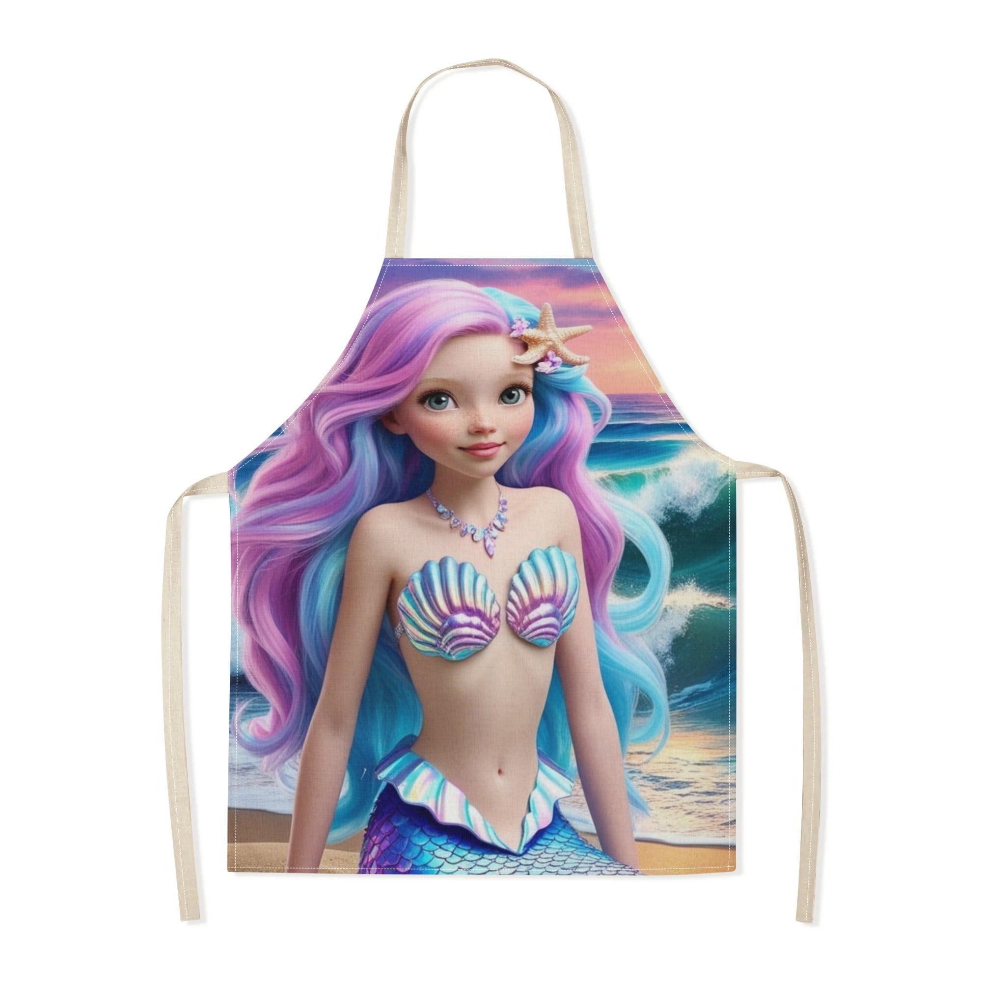 Oshxona pishirish, restoran, mehmonxona uchun suv o'tkazmaydigan Mermaids aproni