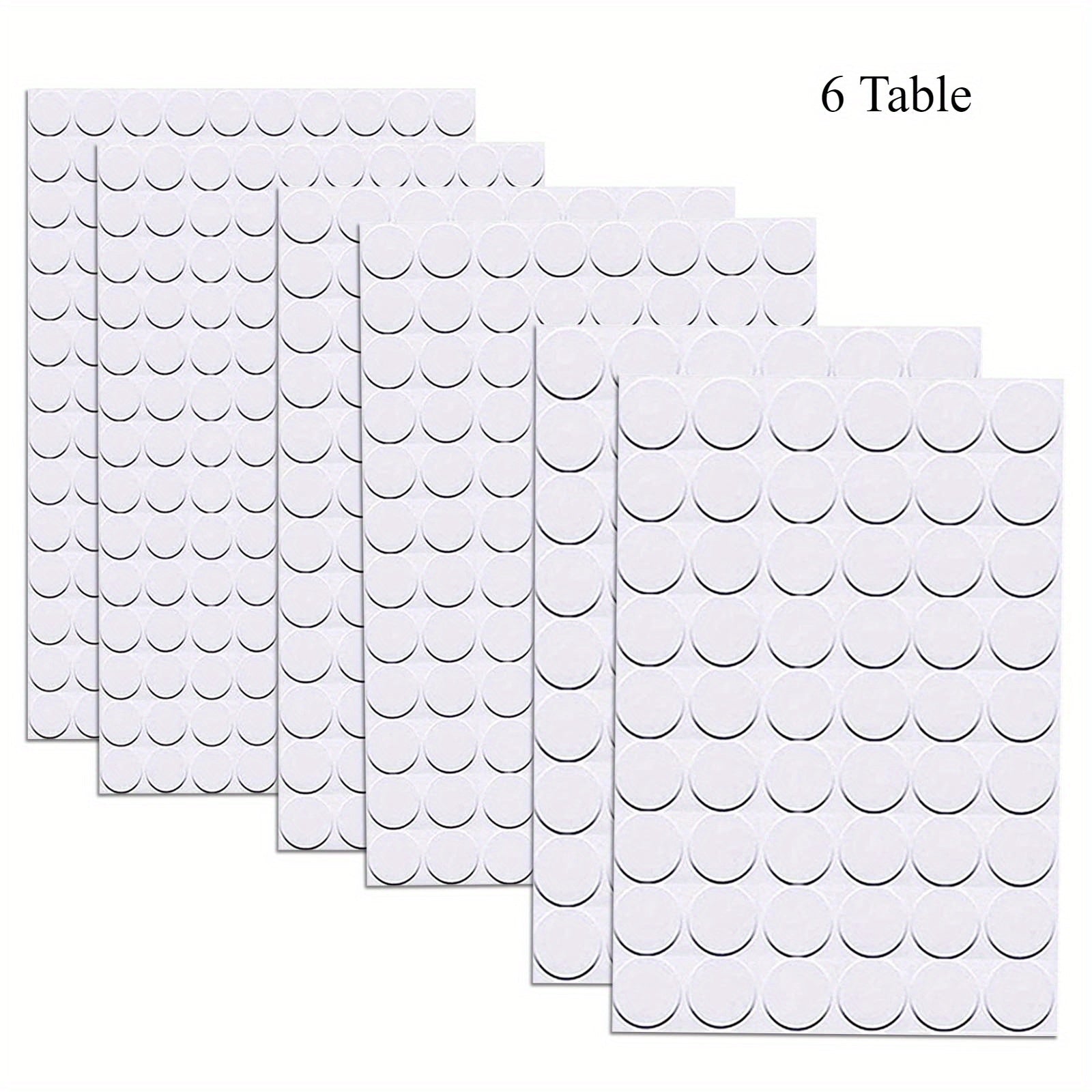 White Self-Adhesive Screw Cover Caps Pack of 6 21mm Dustproof Stickers