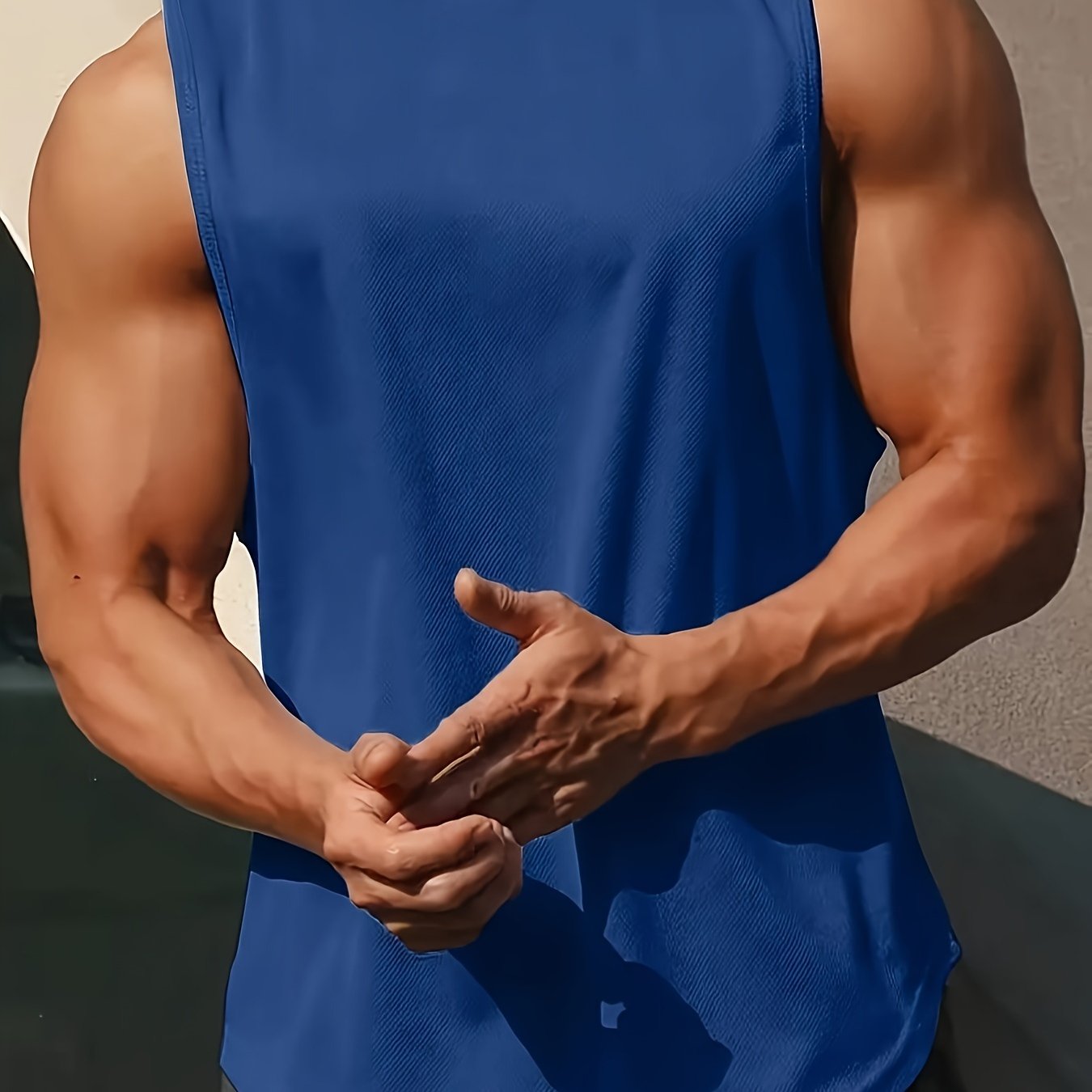Men's Quick-Dry Moisture-Wicking Tank Top for Gym Sports and Workout