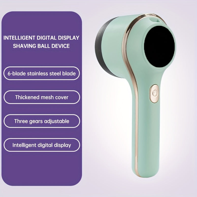 Rechargeable Lint Remover with Digital Display and 3-Speed Control for Clothing and Fabrics