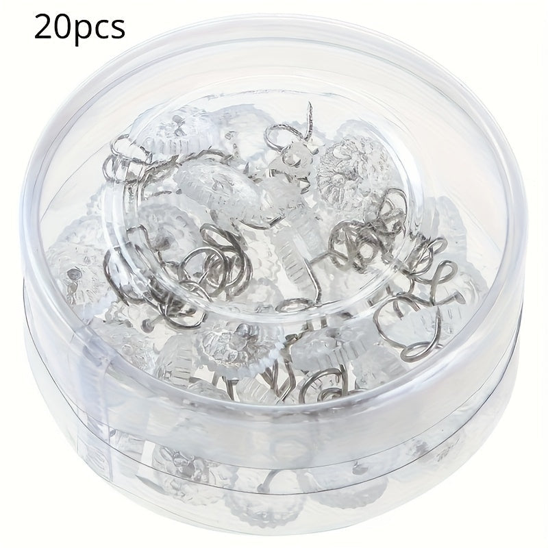 Paquete de 20 accesorios para sábanas, hebillas de fijación con clavos retorcidos para asegurar telas