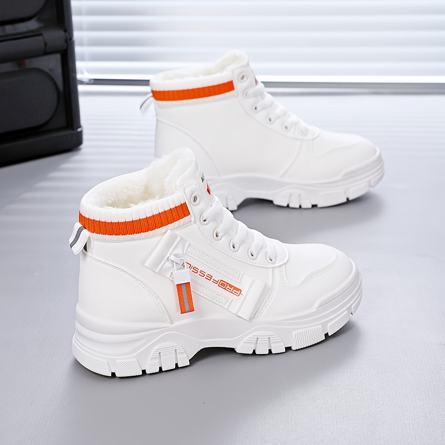 Women's Winter Insulated Snow Boots Faux Cover Platform Traction Waterproof