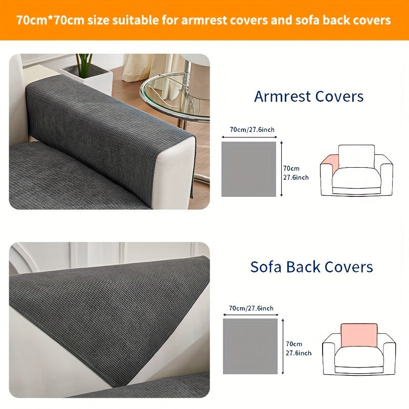 Chenille Sofa Cover Spill-Resistant Pet-Friendly Non-Slip Machine Washable Protector for Various Sofa Sizes