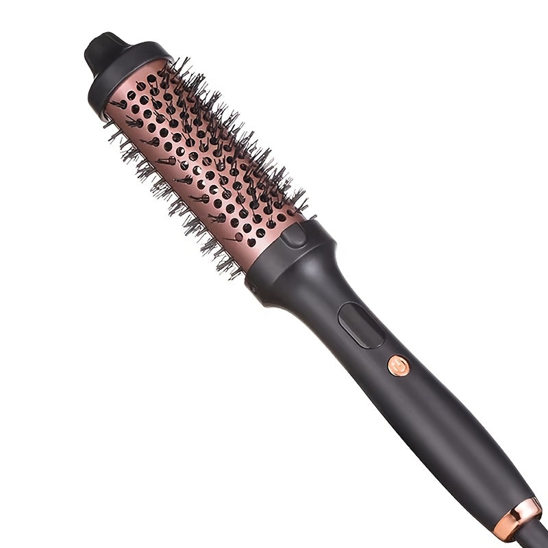 Европейская выпрямляющая щетка с регулировкой температуры, LED-дисплеем, технологией защиты от ожогов, подходит для всех типов волос, идеальный подарок