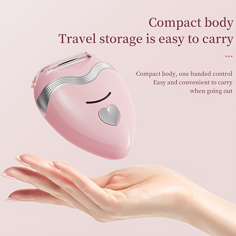 Razor eléctrico rosa y blanco para mujeres para depilación sin dolor