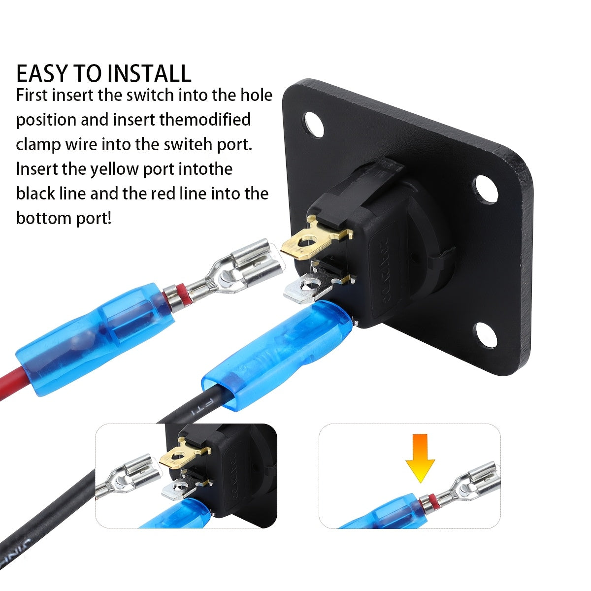 Aluminum Rocker Switch Panel with Blue LED 12V 20A for Car Truck Yacht