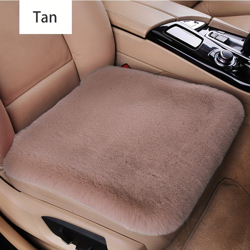 Winter Car Seat Mat Plush Knit Rectangular Soft Warm Seat Cover