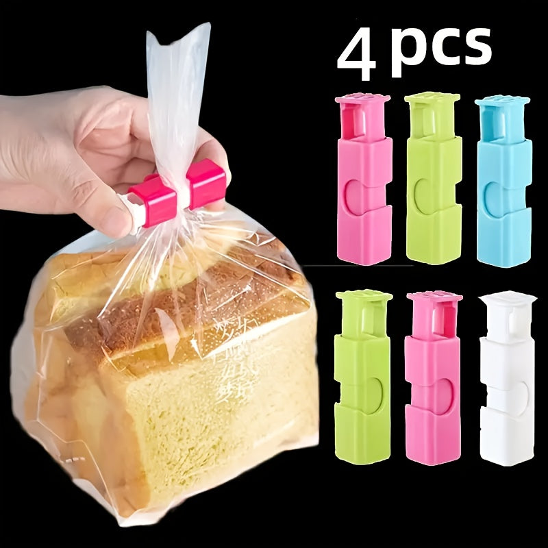 Set of 4 Food Storage Sealing Clips for Plastic and Bread Bags