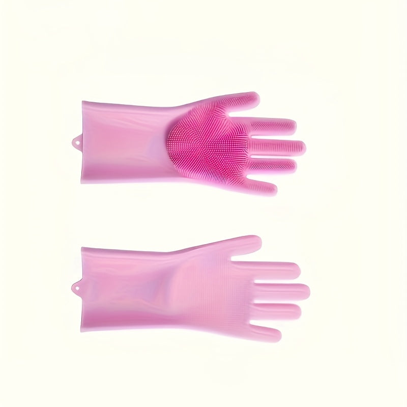 Silikon Idishlarni Yuvish Qo'lqoplari, Kuchli va Suv O'tkazmaydigan Tozalash Qo'lqoplari, Antibakterial Xususiyatlarga ega, Oila uchun xavfsiz, Qonuniy bo'lmagan, Ikkala qo'l uchun mos