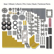 190-Piece Mechanical Gear Building Blocks Set for Kids STEM Educational Toy with ABS Material