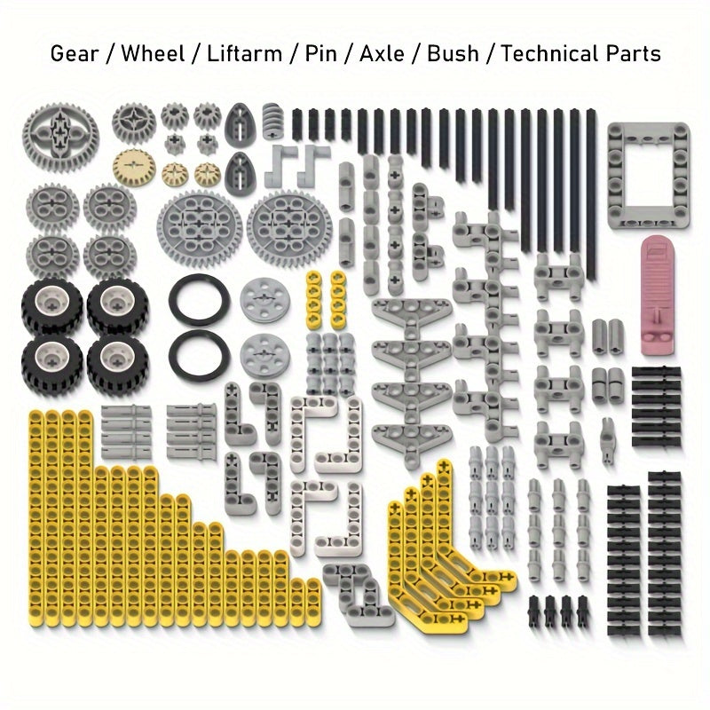 190-Piece Mechanical Gear Building Blocks Set for Kids STEM Educational Toy with ABS Material