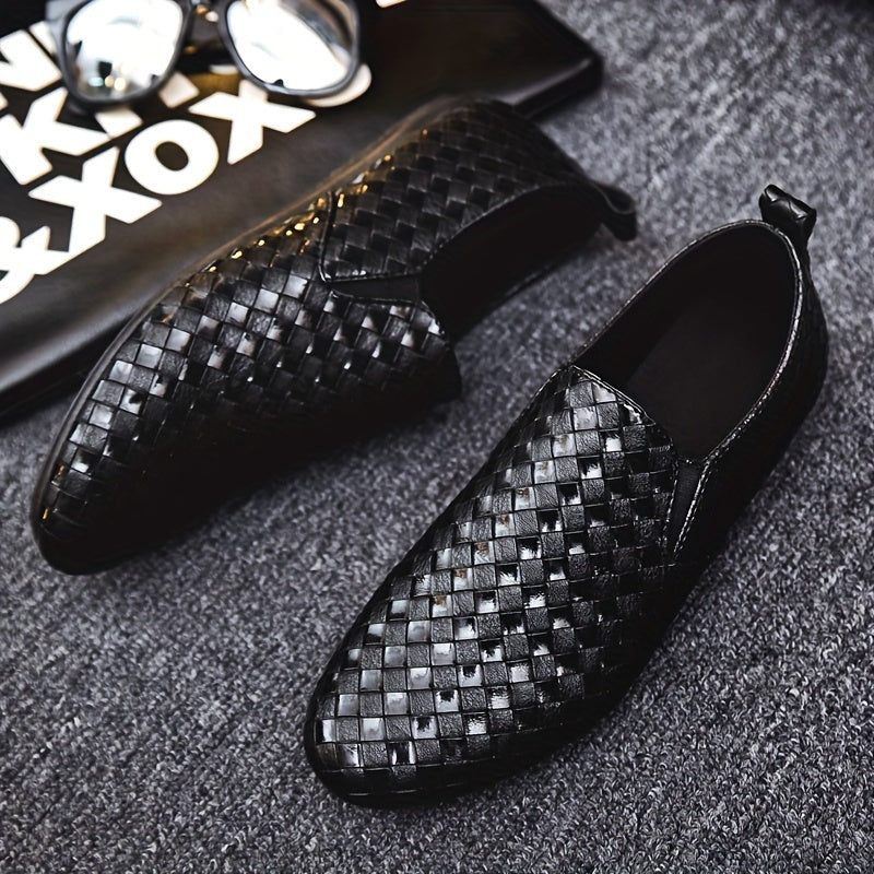 Men's Leather Loafers Slip On Casual Dress Shoes for Men
