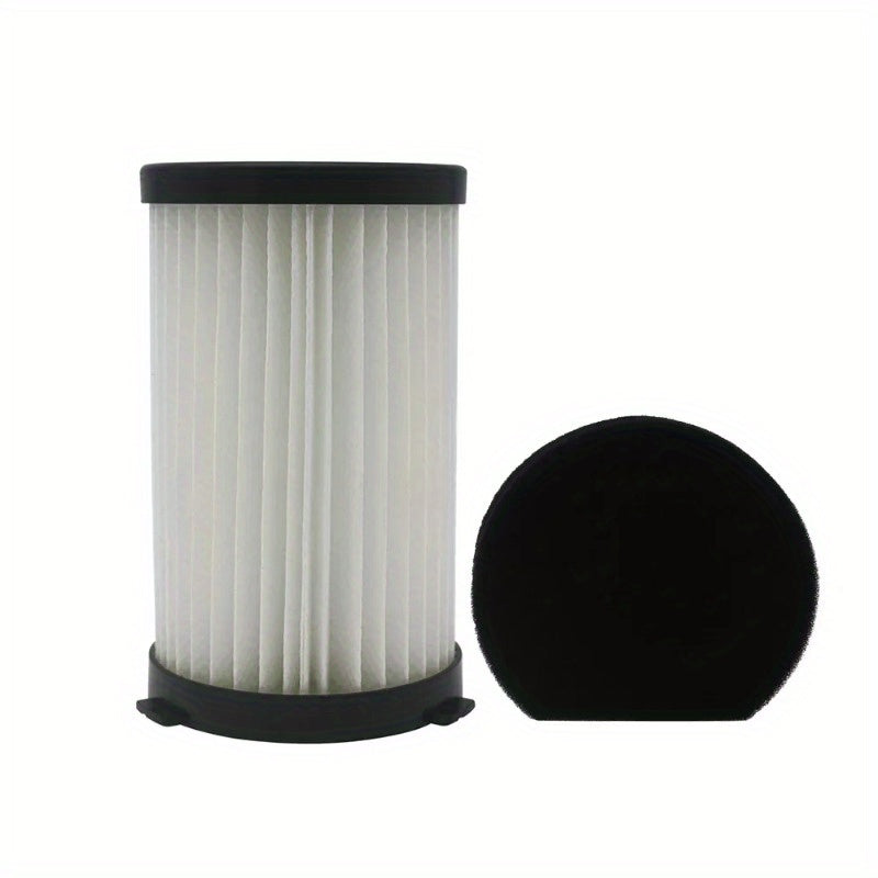 HEPA Filter Replacement for Vacuum Cleaners Black Plastic Frame White Pleated Cartridge Cylindrical Terylene Air Purifier