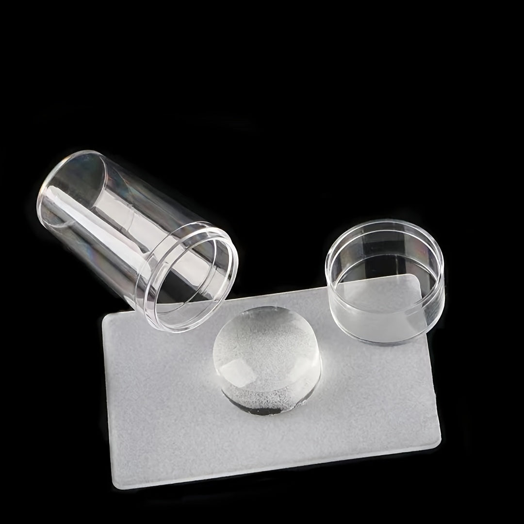 Uniseks Jeliy Silikon Tırnak Stamper va Qirqish uchun Fransuz Tırnak San'ati