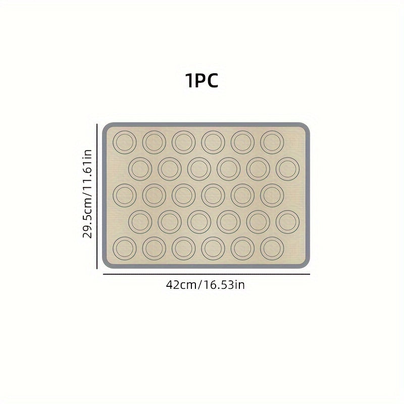 Silicone Baking Mats Set of 4 with Festive Designs for Cookies Macarons and Treats