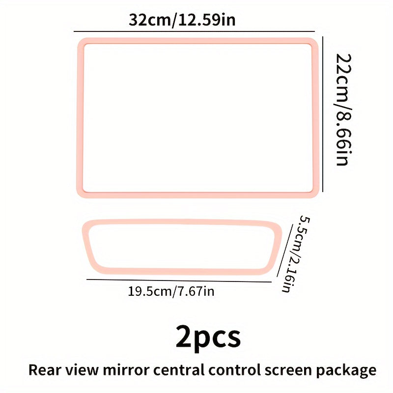 2pcs Car Rearview Mirror Protective Cover Set For Model 3 Y Pink White Gray Black