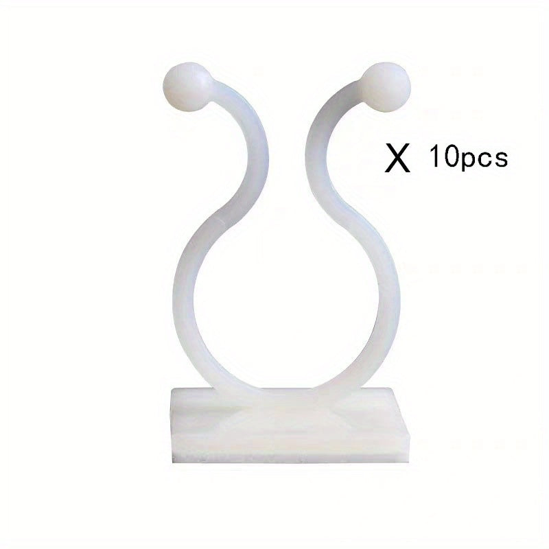 Self-Adhesive Plant Climbing Wall Fasteners Set of 10 or 30 White Garden Vines Support