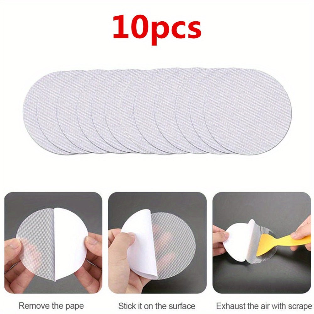 Набор прозрачных антискользящих наклеек для ванной - включает 10/20/40 штук. Эти наклейки обеспечивают нескользящую поверхность для вашего коврика для ванной, душевых полосок или пола. Изготовленные из ПВХ, эти наклейки гарантируют безопасность в ванной.