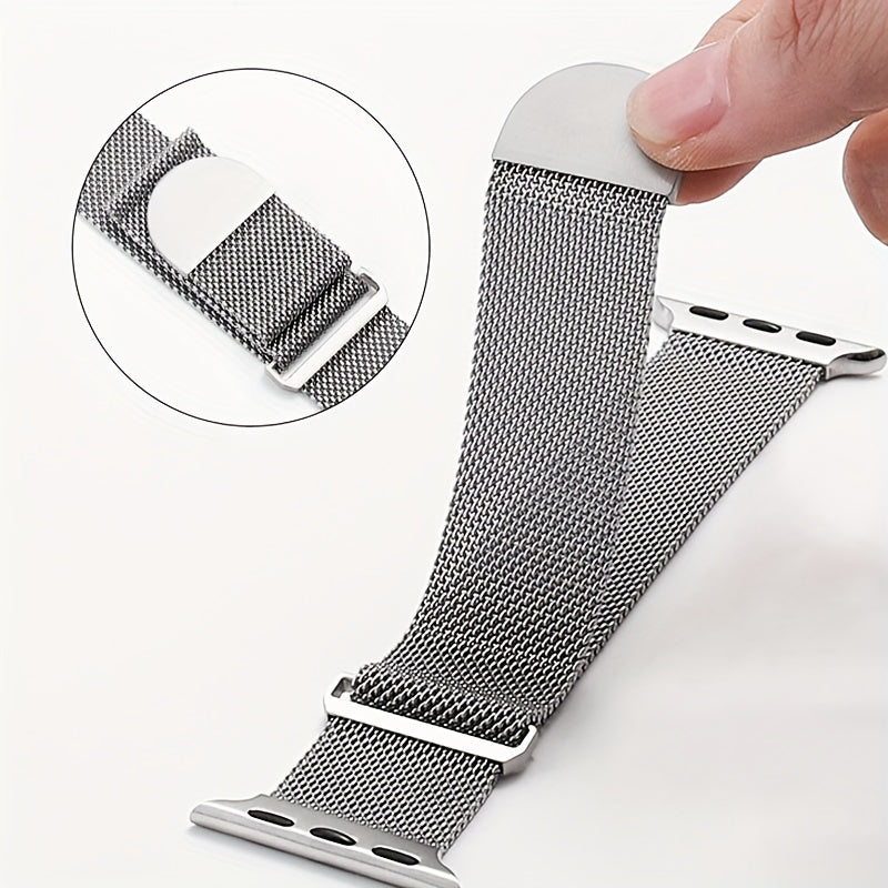 Stainless Steel Milanese Loop Watch Band for Apple Watch Series 7 6 8 SE 3 Men Women