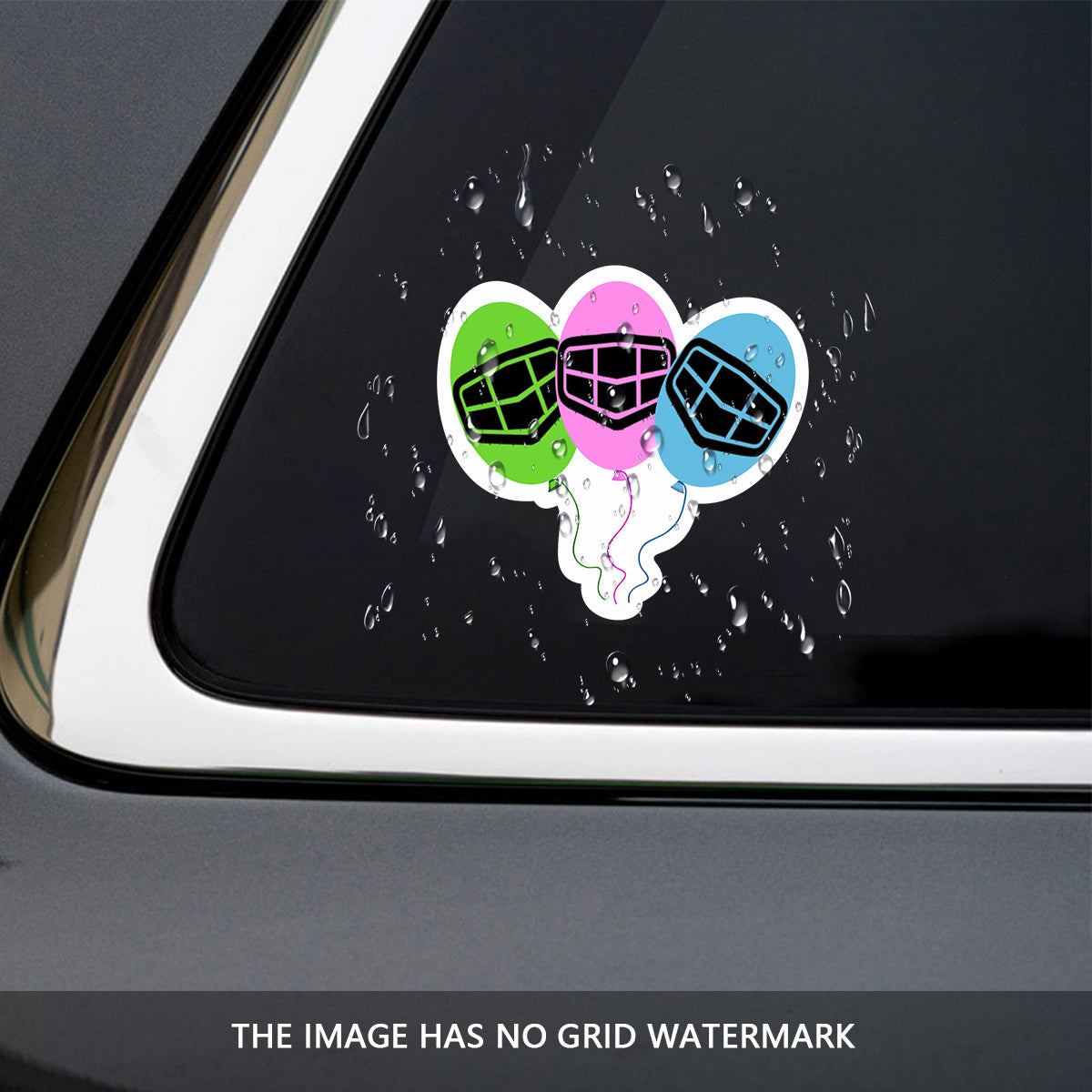 Pack de 2 gráficos de globos en vinilo para coches y decoración del hogar