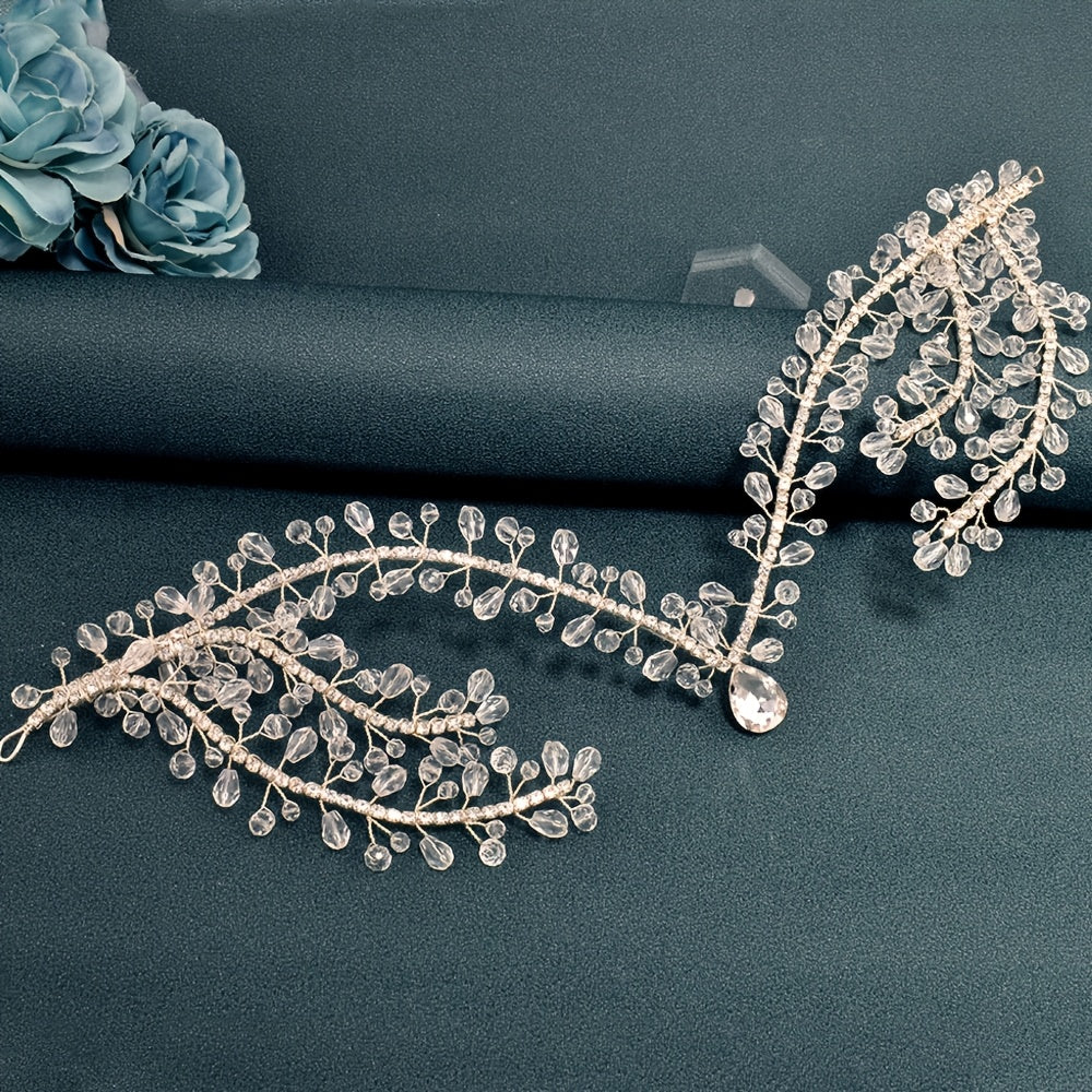 Ayollar uchun Kristalli bosh kiyimlar to'ylar va tadbirlar uchun nafis to'y soch aksessuari