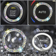 Juego de accesorios de bling para coche para mujer incluye funda para volante, posavasos y protectores de cinturón de seguridad