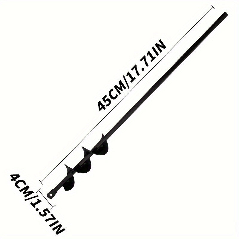 Garden Plant Auger Drill Bit 3/8 Inch Hex Drive Spiral Planter Solid Steel