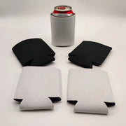25 Black and White Can Cooler Sleeves for 12oz and 16oz Cans, Party and Outdoor Use