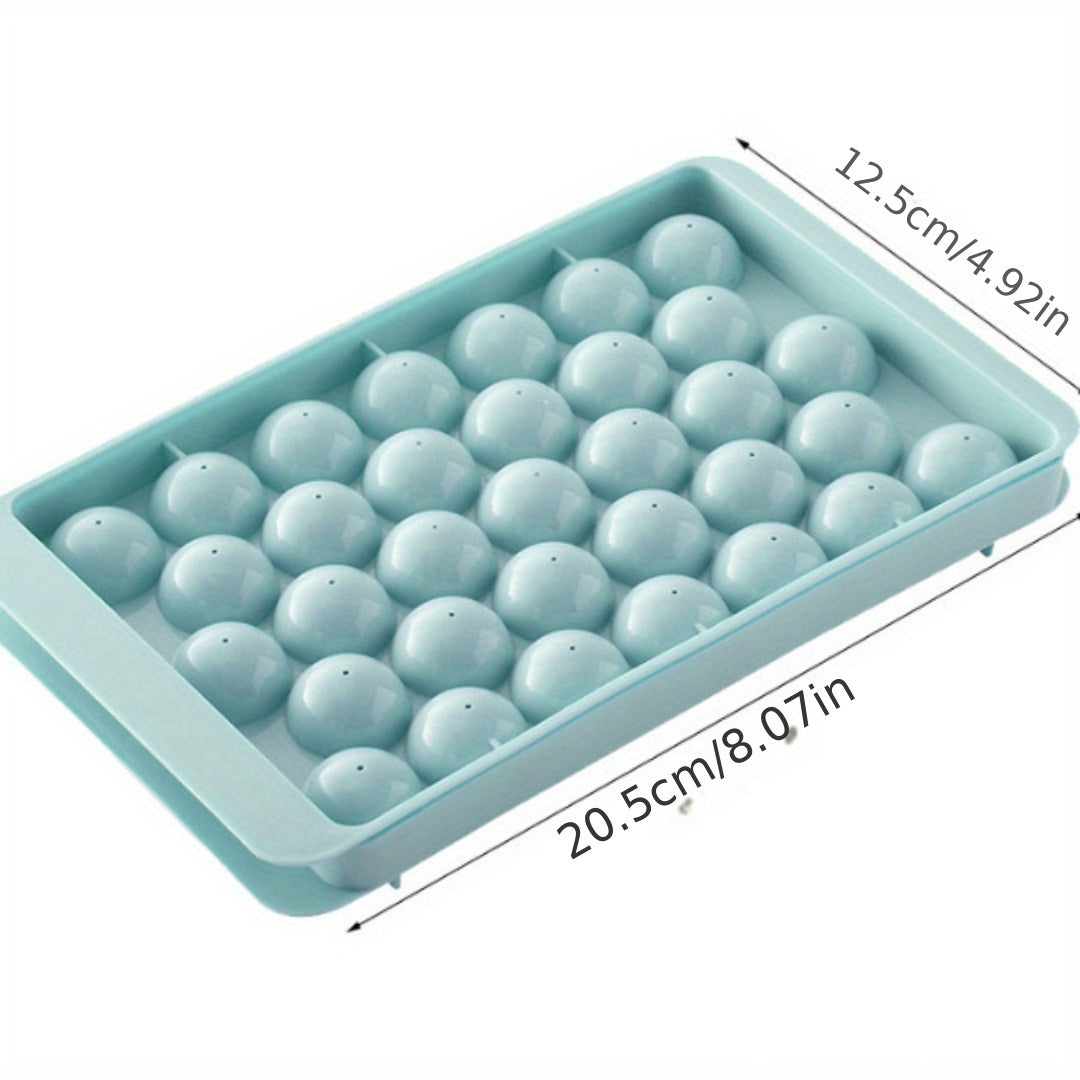 Форма для ледяных шаров 33-ячейков, многоразовая круглая форма для кубиков льда для коктейлей