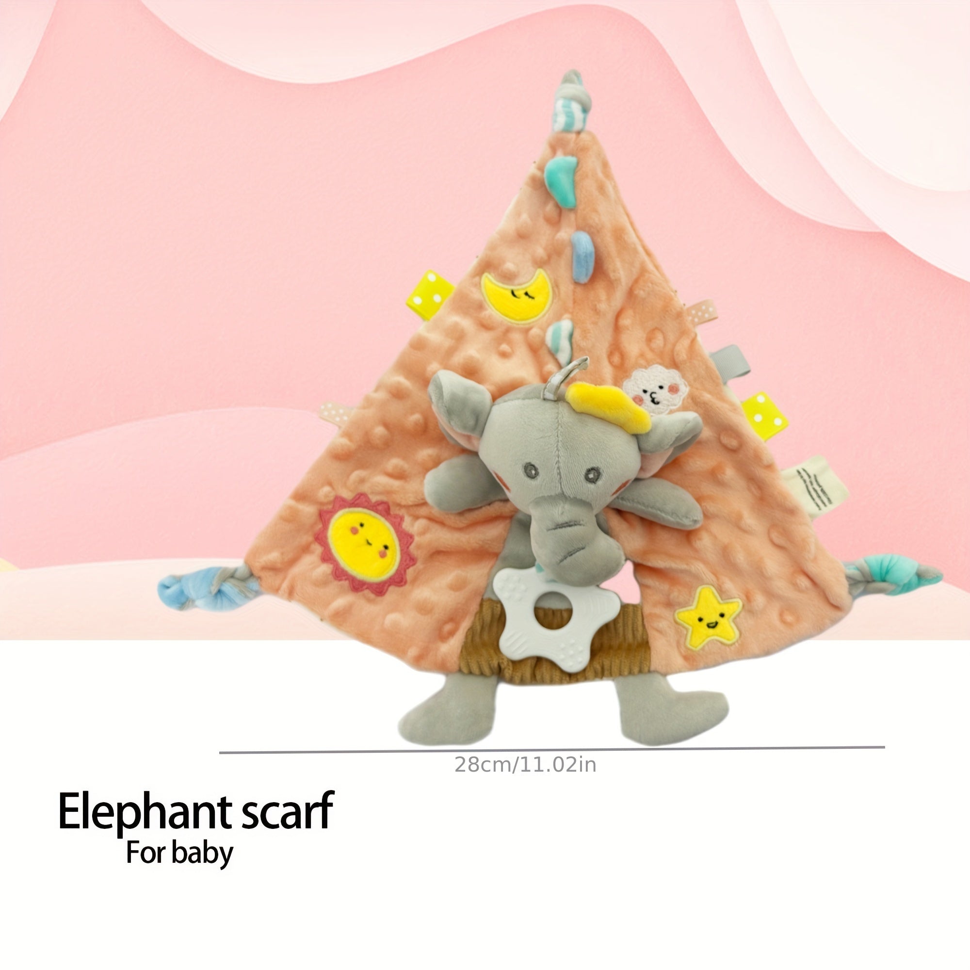 Baby Beanie and Toy Set with Elephant Lion Rabbit Soft Toy Blanket for Newborns
