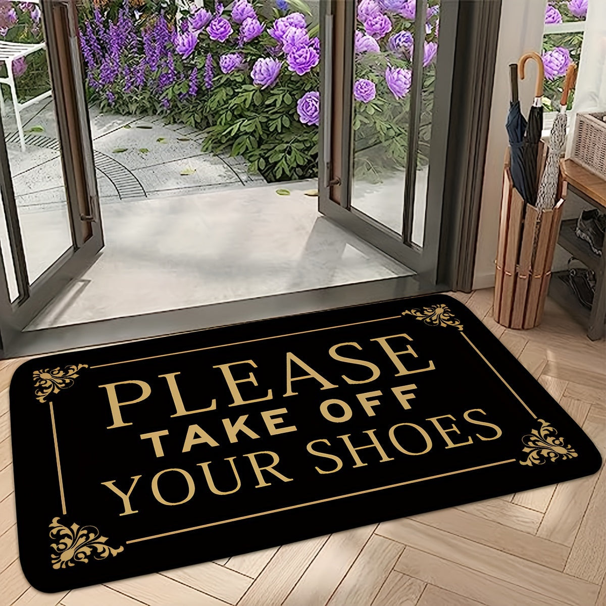 Bohemiya Xush Kelibsiz Mat Flanel Yoqilmaydigan Qattiqlashmaydigan Tozalashga Qarshi Ichki Gilam