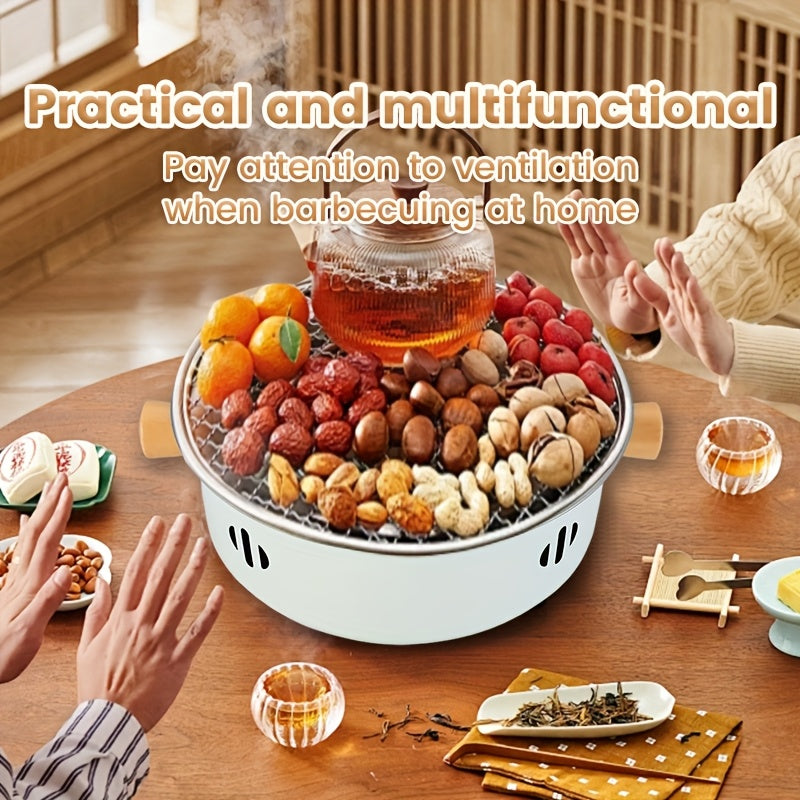 Stainless Steel Smokeless Charcoal BBQ Grill Portable Outdoor Cooking Stove