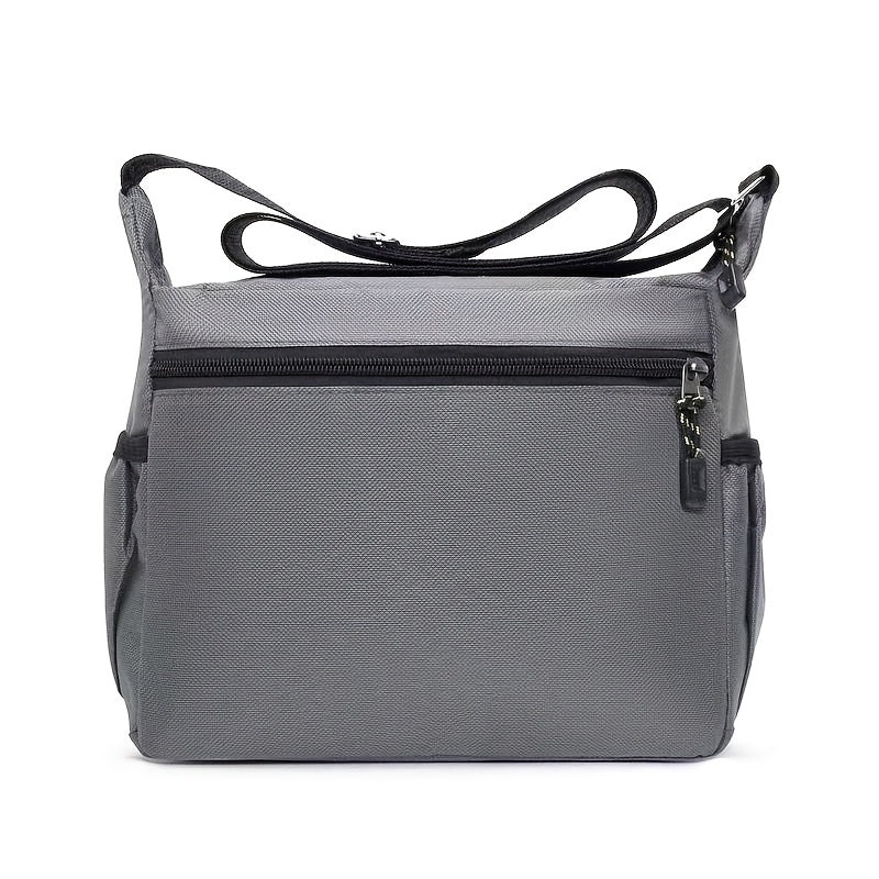 Men's Large Capacity Nylon Chest Bag with Multiple Compartments and Adjustable Strap for Travel and Outdoor Activities