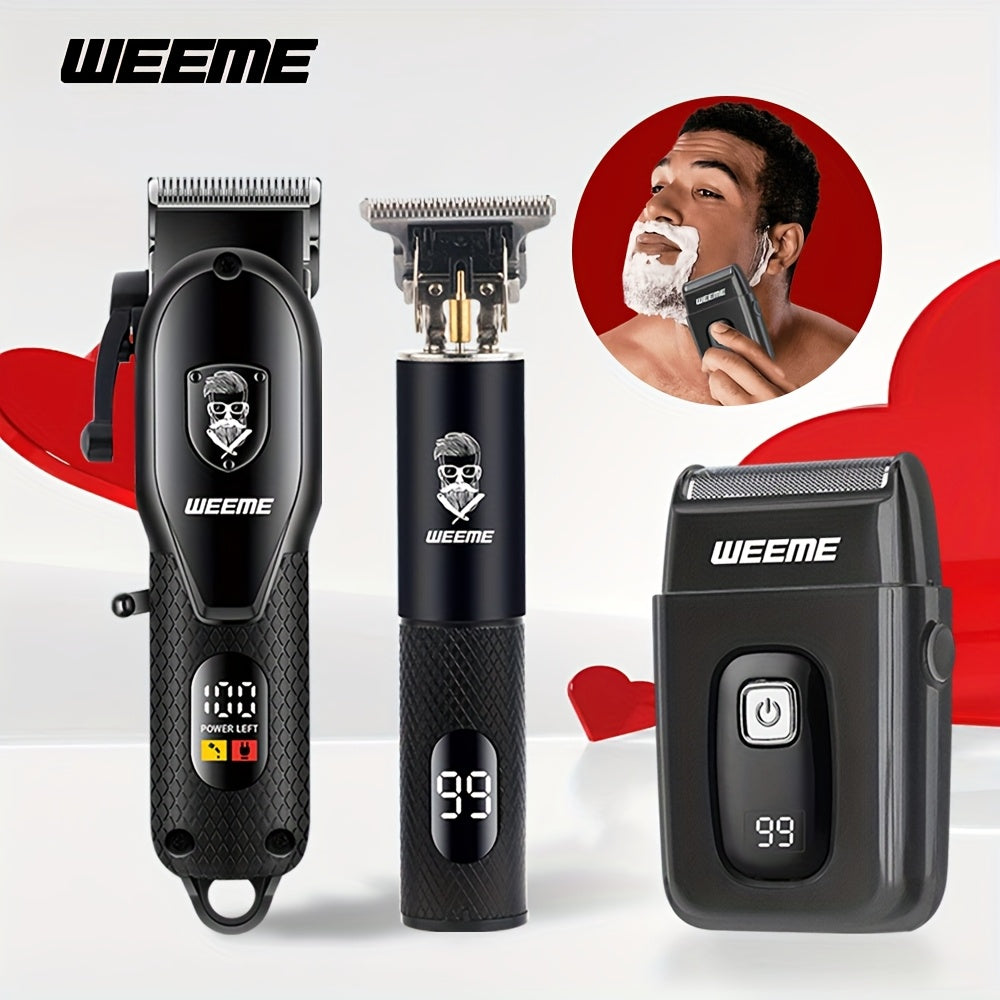 Limited Edition Gift Set Electric Hair Clipper T-shaped Trimmer Razor USB Charging