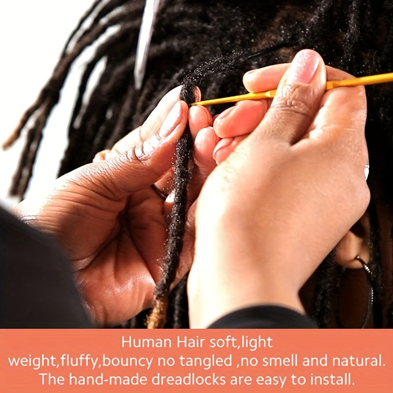 Men's Dreadlock Extensions 0.4cm 10 Strands Human Hair Braids