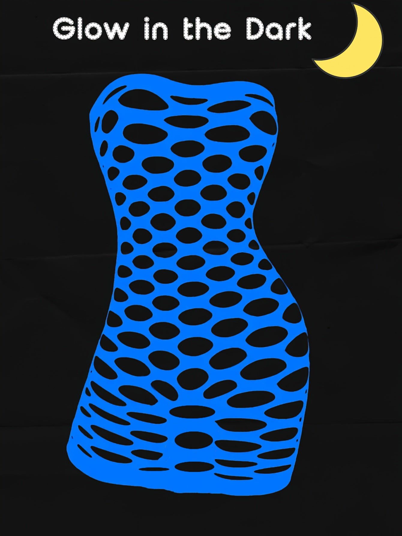 Lencería de malla para mujer vestido mini de rejilla que brilla en la oscuridad para fiesta Día de San Valentín