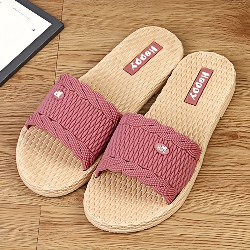 Women's EVA Flat Sandals Open-Toe Slip-On Summer Beach Shoes
