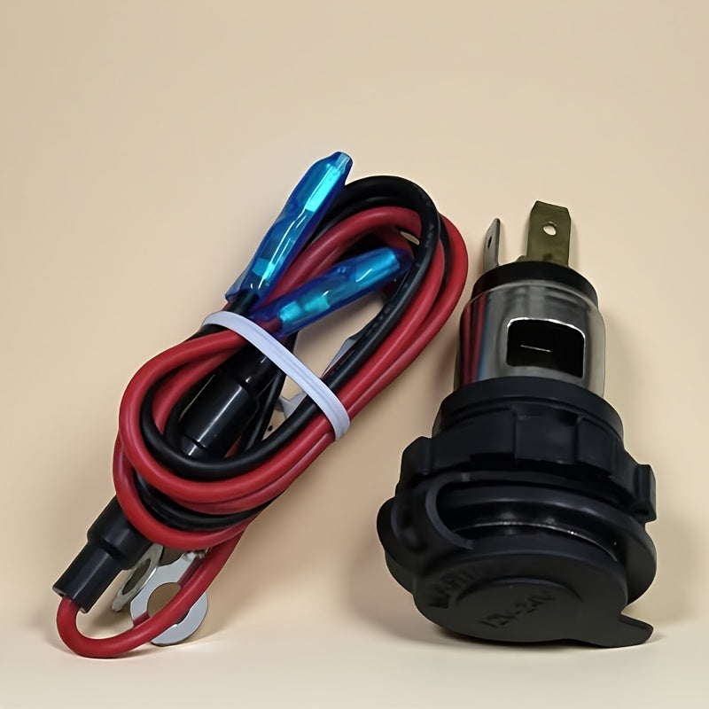 Universal Car Motorcycle 12V 24V Lighter Socket Assembly Kit