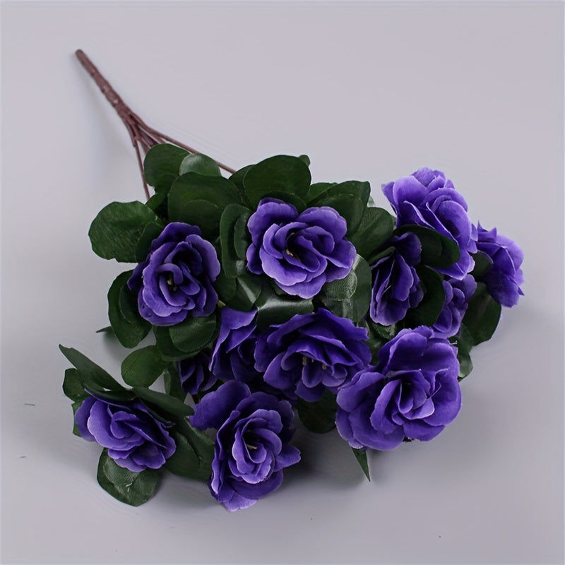 Искусственные азалиевые гирлянды с 21-цветковыми пластиковыми стеблями для уличного декора.