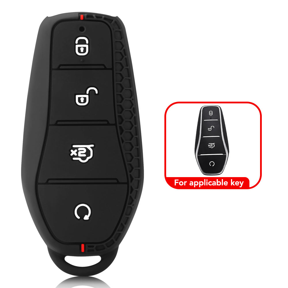 Silicone Key Fob Cover for EV Remote 4-Button Protective Case for Auto