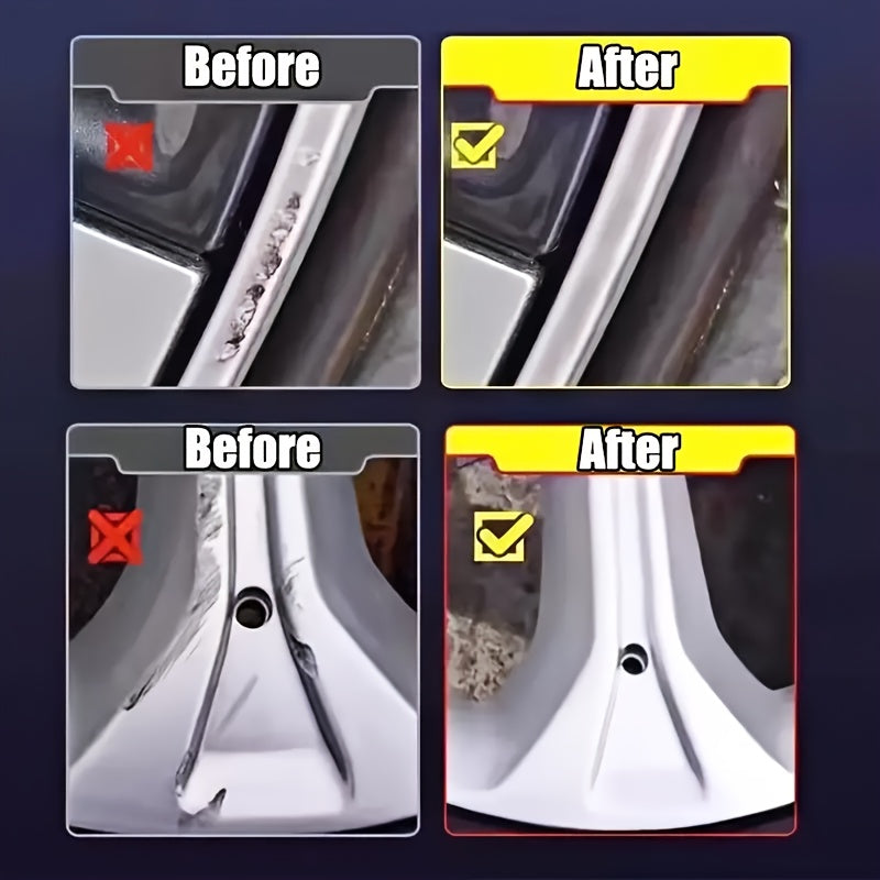 Avtomobil g'ildirak chizig'ini tuzatish uchun pasta, alyuminiy alloy disklari uchun, qora va oq