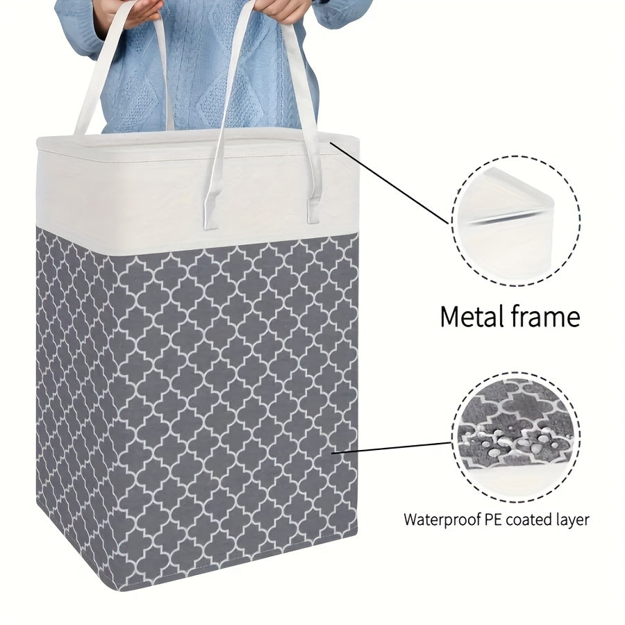Laundry Storage Basket with Handles Hamper for Laundry Bathroom Bedroom Dorm