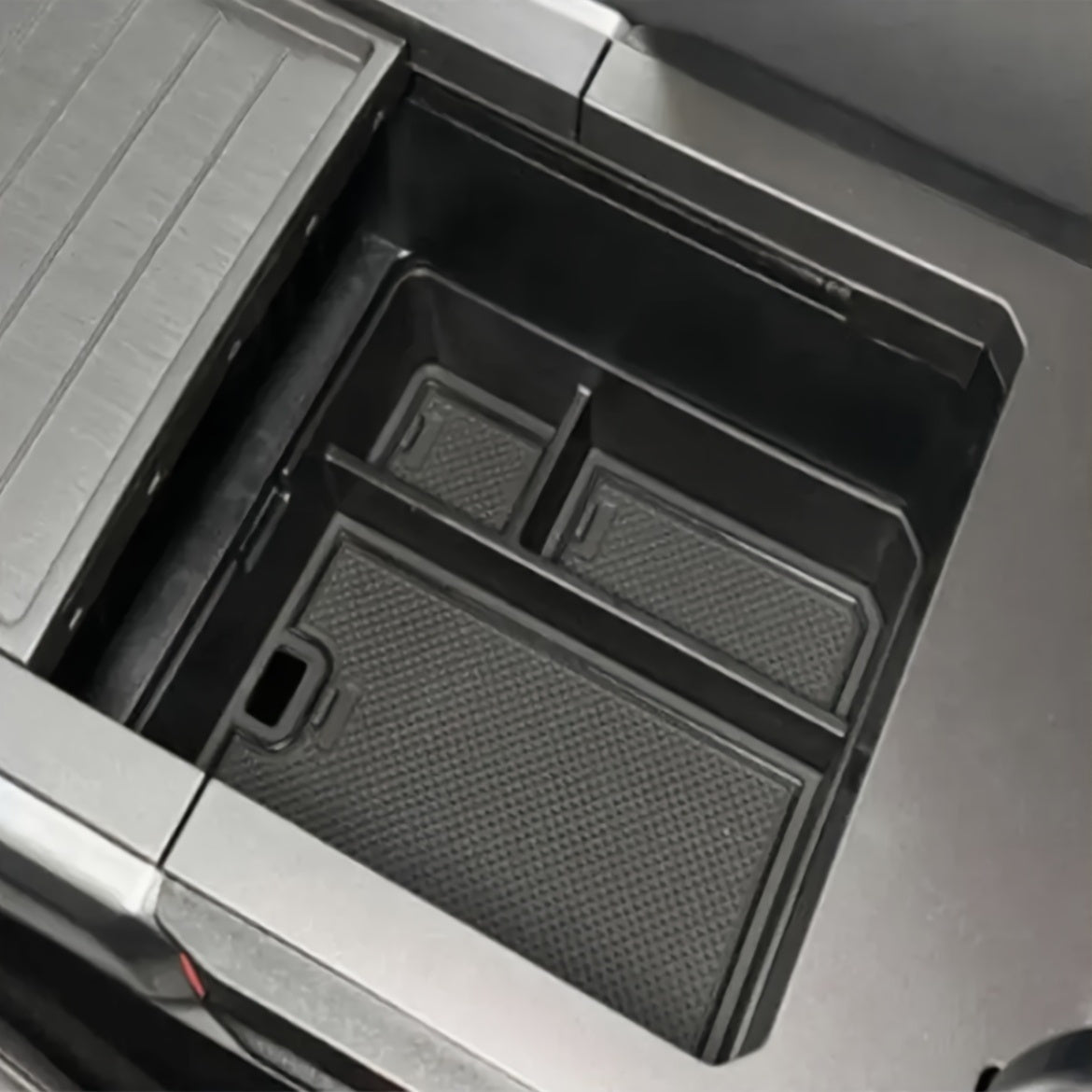 Car Storage Box Durable PC Material Central Console Organizer Spacious Compartments