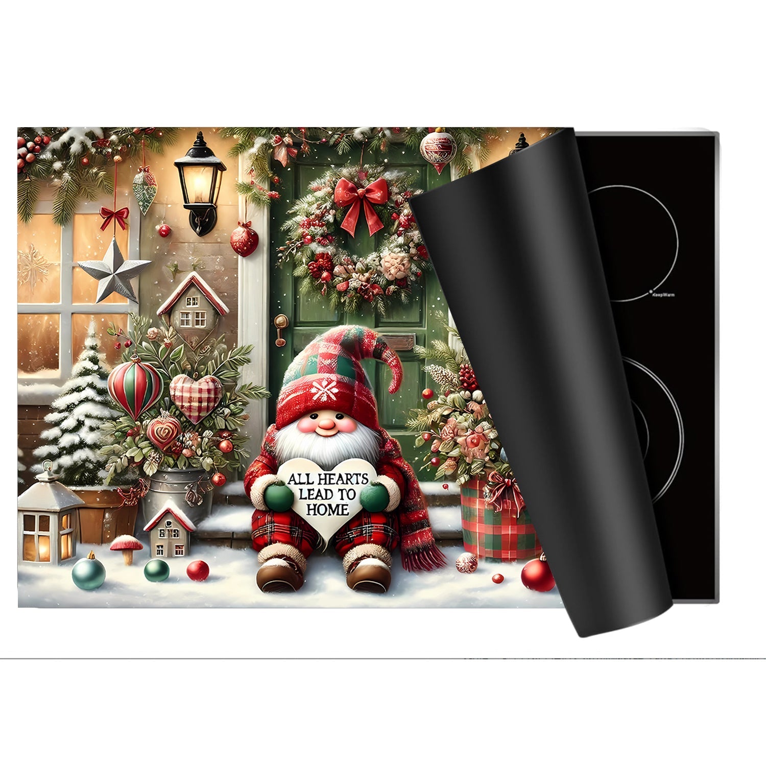 Festive Waterproof Anti-Slip Stove Cover for Electric Glass Cooktops