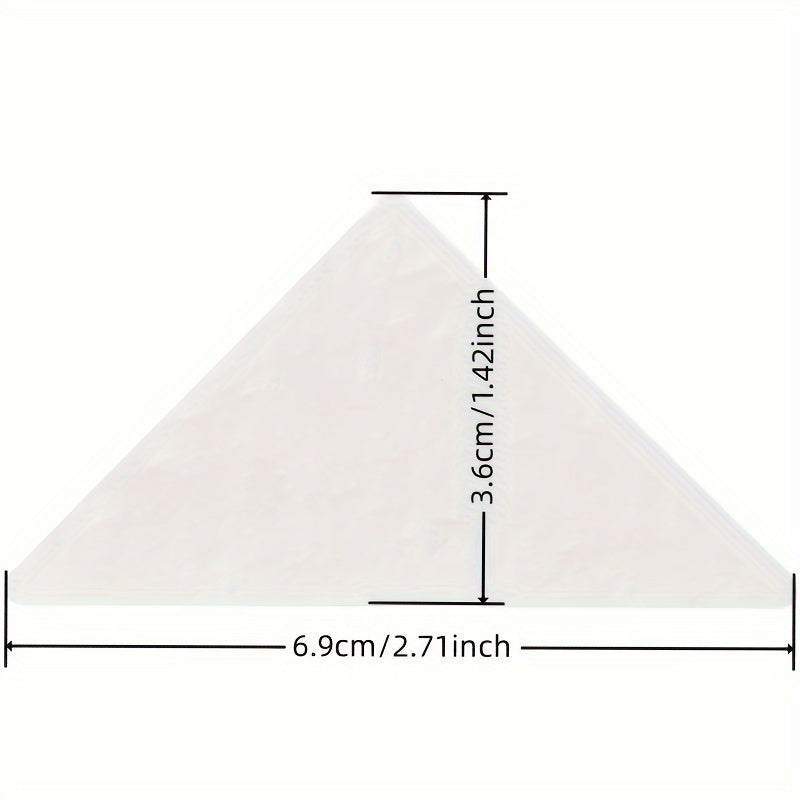 30 Pack Clear Triangle Tape Collar Shaper Stickers for T-Shirts and Shirts