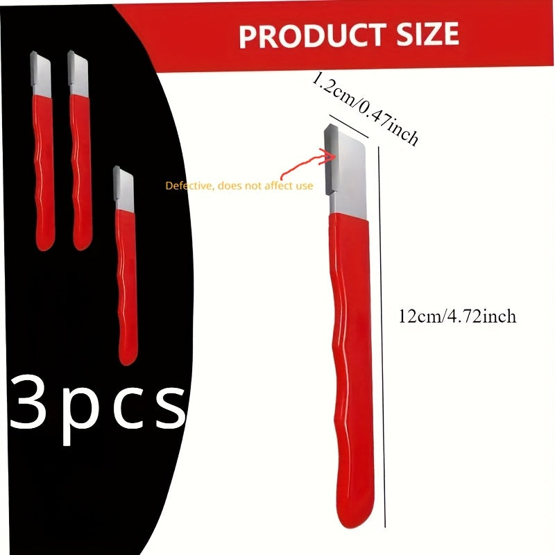 3 ta bo'lak pichoqni qattiqlashtirish to'plami, oshxona qirqish uchun tungstendiyamond keramika qirqishlar bilan