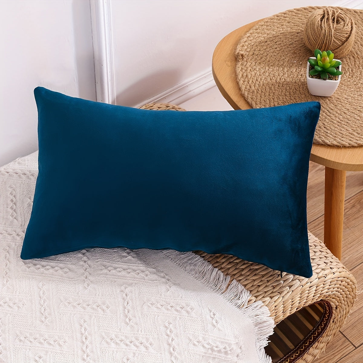 Velvet Throw Pillow Cover for Sofa Bed Decor 18x18 Inches Gray